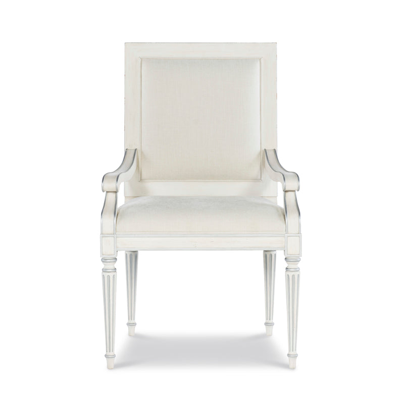 Barrington Arm Chair - White/Silver