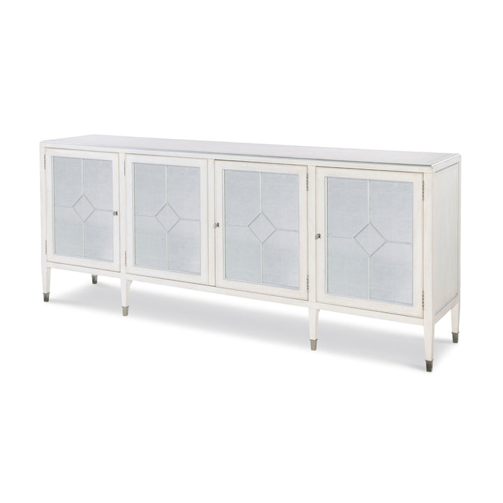 Barrington Four Door Sideboard- Wht/Slv