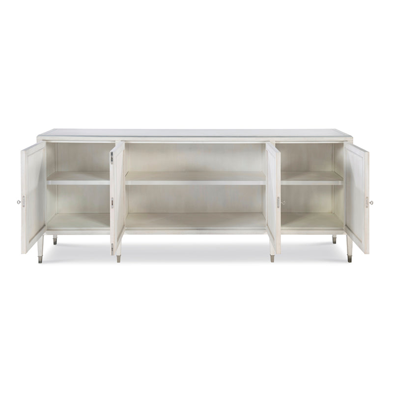 Barrington Four Door Sideboard- Wht/Slv