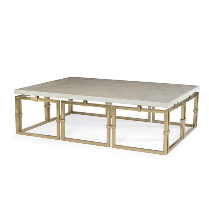 Links Cocktail Table - Brass Base