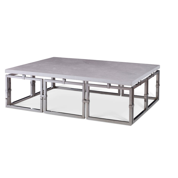 Links Cocktail Table - Stainless Base