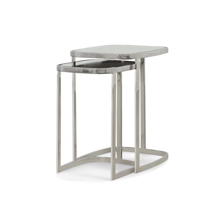 Bohdi Nesting Tables - Polished Nickel