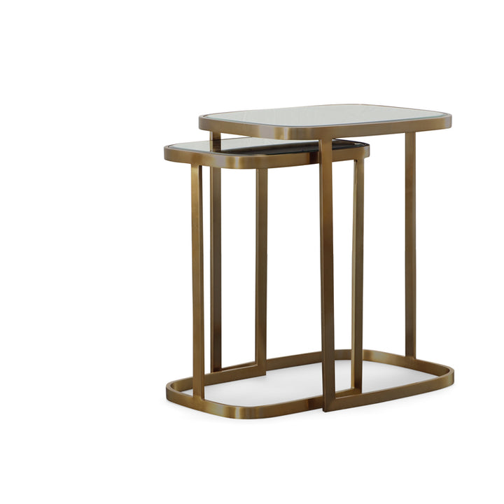 Bohdi Nesting Tables - Antique Brass