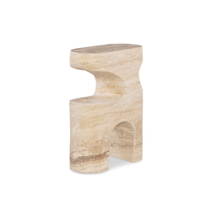 Bernini Accent Table - Travertine