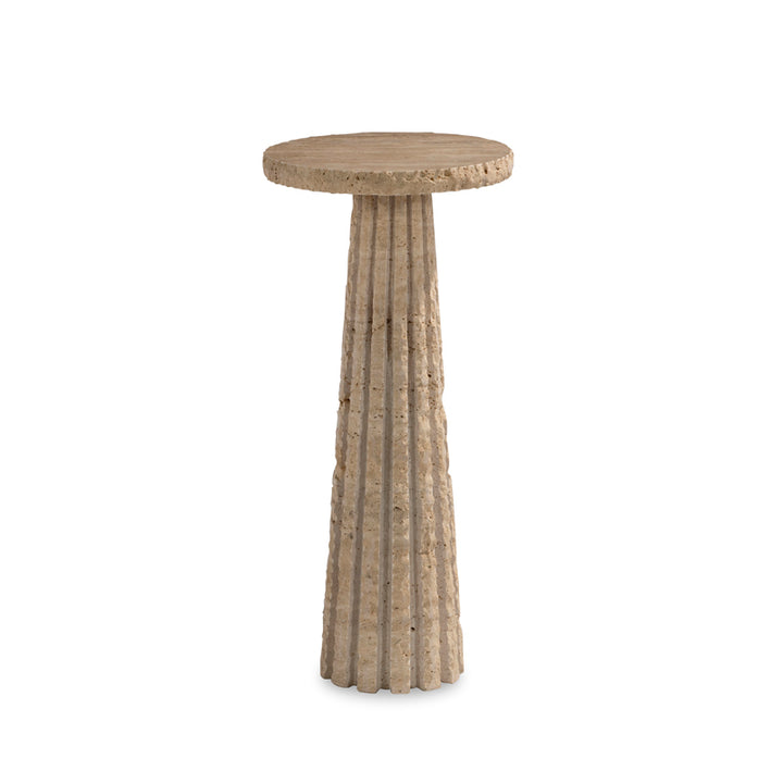 Barco Accent Table - Travertine